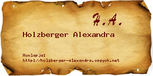 Holzberger Alexandra névjegykártya